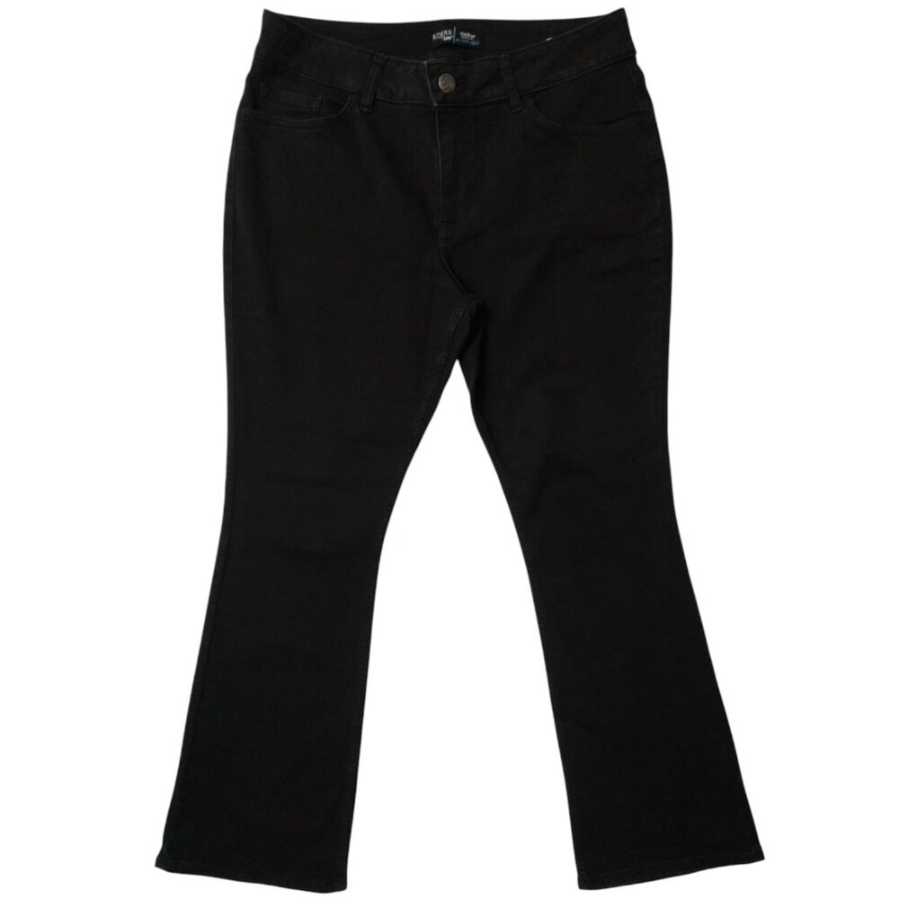 Lee Riders Women's Mid-Rise Bootcut Black Jeans Size 14P Petite